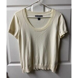 Josephine Chaus Short Sleeved Sweater Womens Size Large Round Neck Knit Capsule